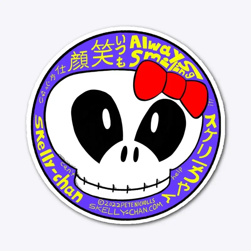 Skelly-chan Always Smiling (purple)