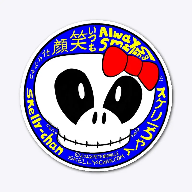 Skelly-chan Always Smiling (blue)